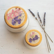 Roman Lavender Pressed Floral Candle