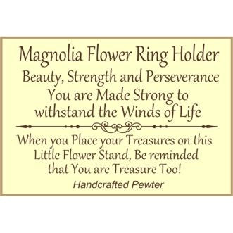 Magnolia Pewter Ring Holder