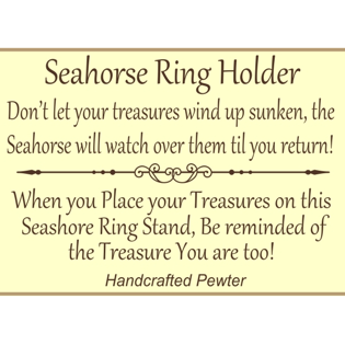 Seahorse Pewter Ring Holder
