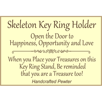 Key & Lock Pewter Ring Holder