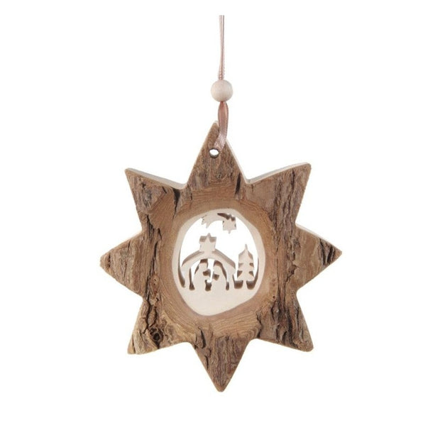 Nativity Star Ornament 4"