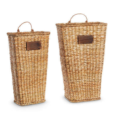 Water Hyacinth Wall Baskets, 2 Sizes