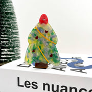 Green Christmas Tree Claw Clip, Acetate Hair Clip