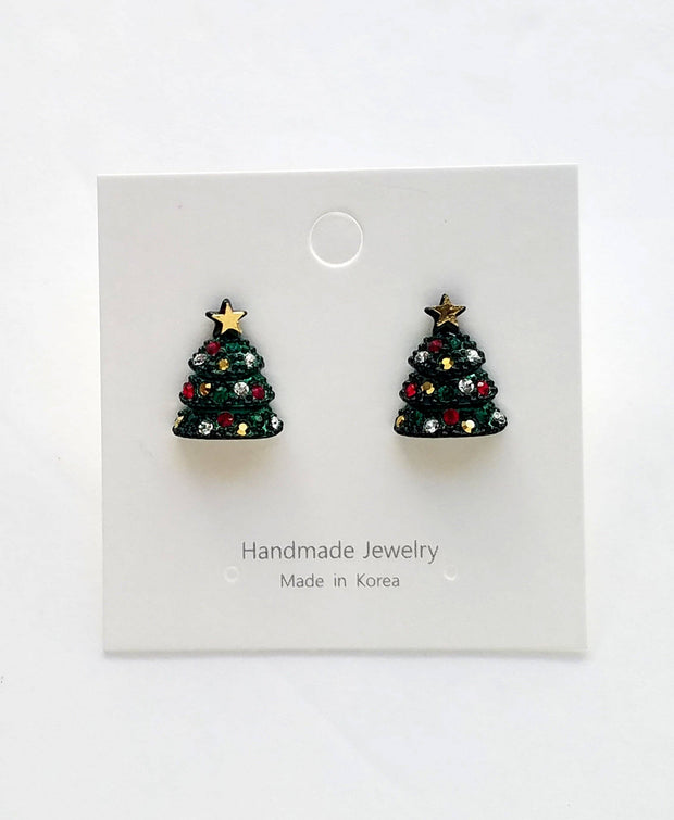 Christmas Tree Post Earring