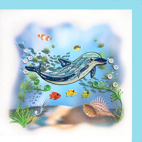 Baby Dolphin Quilling Card
