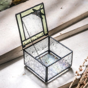 Green & Clear Stained Glass Dragonfly Keepsake Box