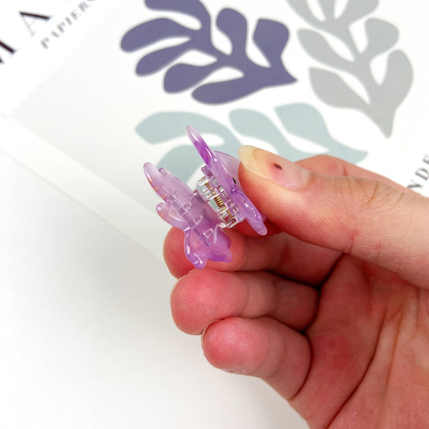 Acetate mini marine life hair clip crab conch claw clip