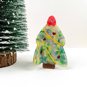 Green Christmas Tree Claw Clip, Acetate Hair Clip