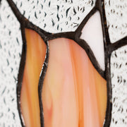 13"W Kitten With Books Stained Glass Window Panel