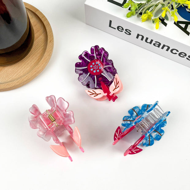 Colorful Flower Hair Clip