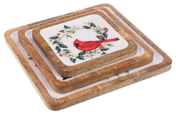 Cardinal Serving Trays, 3 Sizes