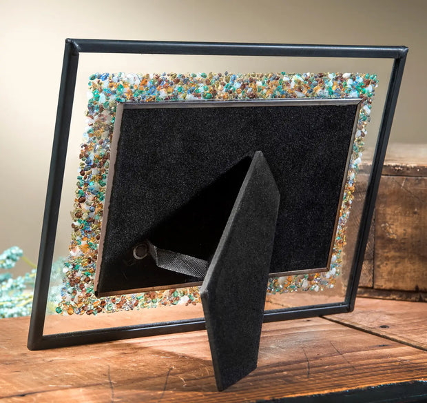Colorful Fused Glass Picture Frame