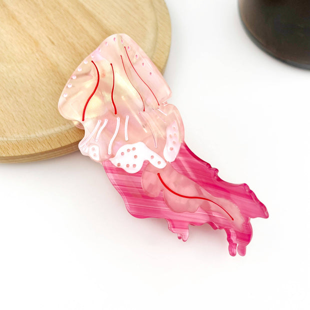 Jellyfish Claw Clip, Acetate Marine Life Series Hair Clip