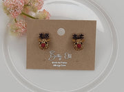 Sparkly Reindeer Post Earrings