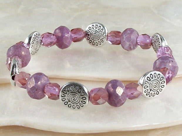 Elastic Czech Bracelet - Spring Colors