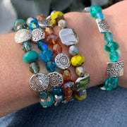 Elastic Czech Bracelet - Spring Colors