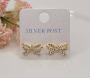 Sparkly Bow Post Earrings