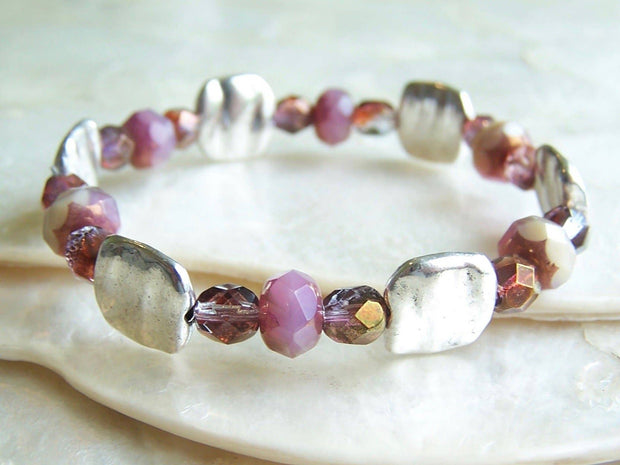 Elastic Czech Bracelet - Spring Colors