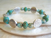 Elastic Czech Bracelet - Spring Colors