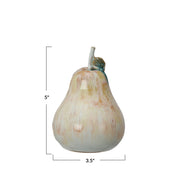 Stoneware Pear, Reactive Glaze