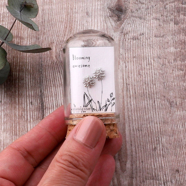 'Blooming awesome' dandelion/silver