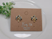 Tree Stone Post Earrings