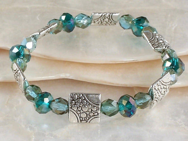 Elastic Czech Bracelet - Spring Colors