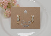 Sparkly Cat Post Earrings