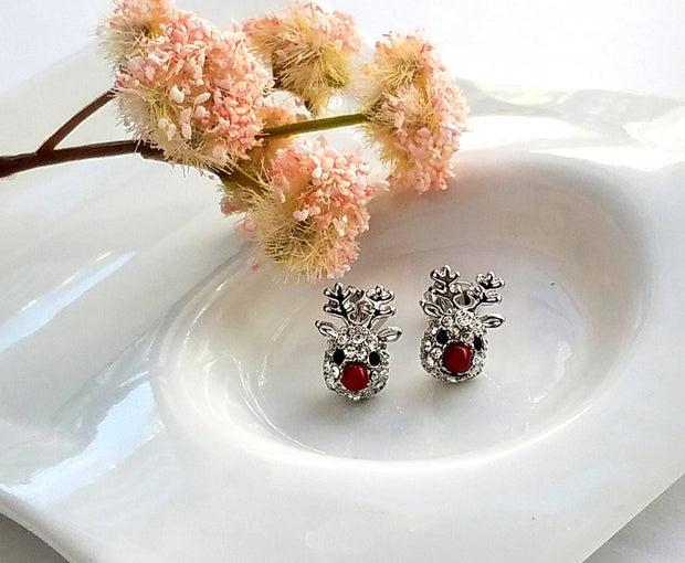 Sparkly Reindeer Post Earrings