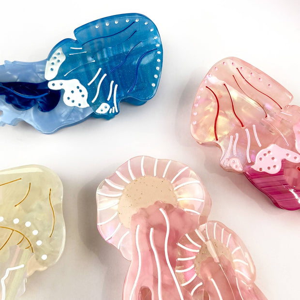 Jellyfish Claw Clip, Acetate Marine Life Series Hair Clip