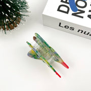 Green Christmas Tree Claw Clip, Acetate Hair Clip