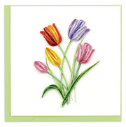 Colorful Tulips Quilling Card