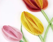 Colorful Tulips Quilling Card
