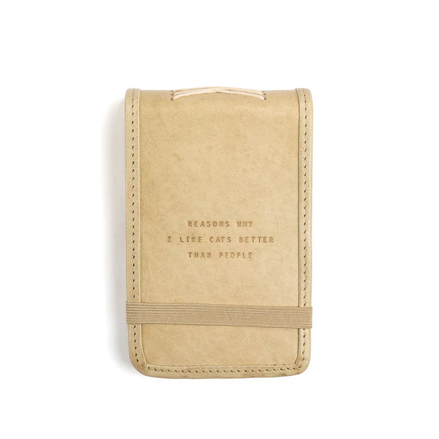 Reasons Why I Like Cats Mini Leather Journal, 2 Colors