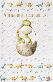 Kid Dinosaur New Baby Greeting Card
