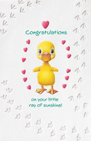 Sunshine Duck New Baby Greeting Card