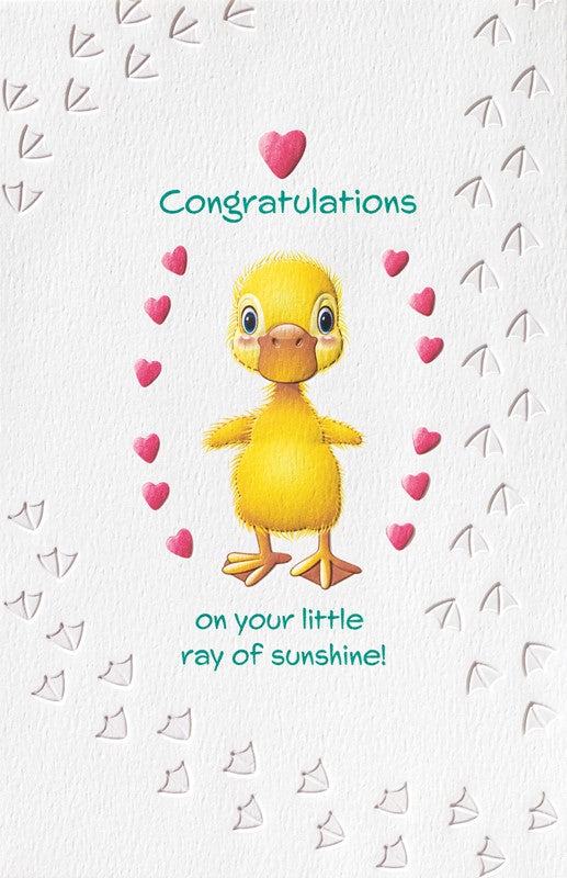 Sunshine Duck New Baby Greeting Card
