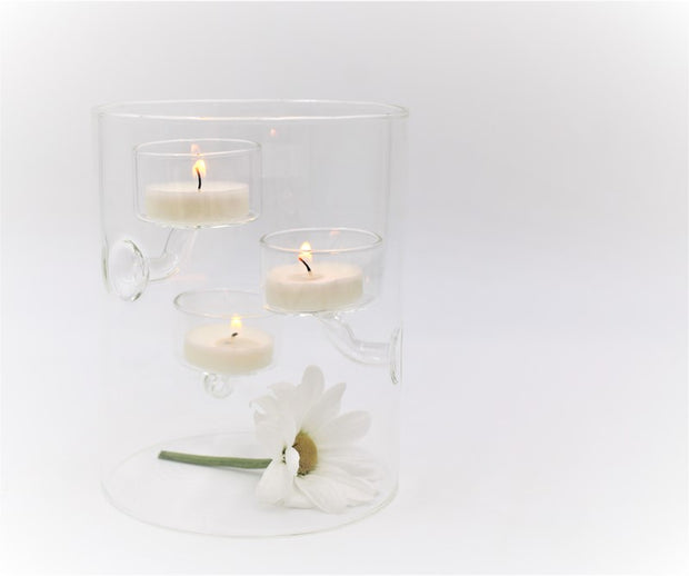 Glass Cylinder for 3 Tealights