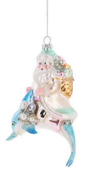 Coastal Santa Ornament, 2 Styles