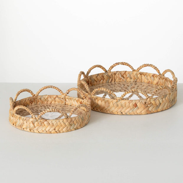 Woven Patterned Trays, 2 sizes