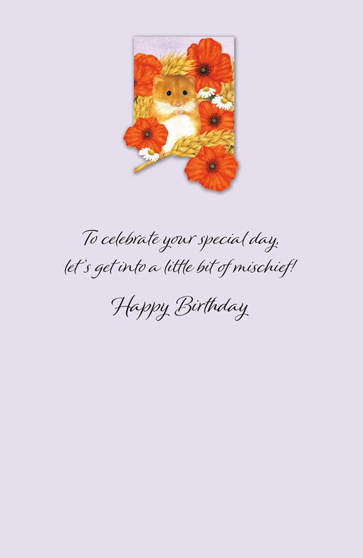 Three Fat Mice Birthday Greeting Card