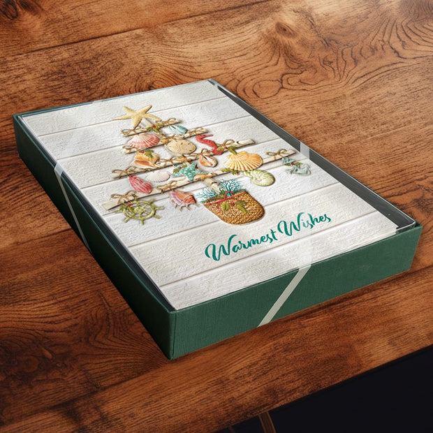 Sea Shell Menagerie 16 Deluxe Boxed Christmas Cards