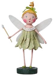 Tinkerbell figurine by Lori Mitchell, 6.5″ hand‑painted polyresin fairy with green dress and glittering wings