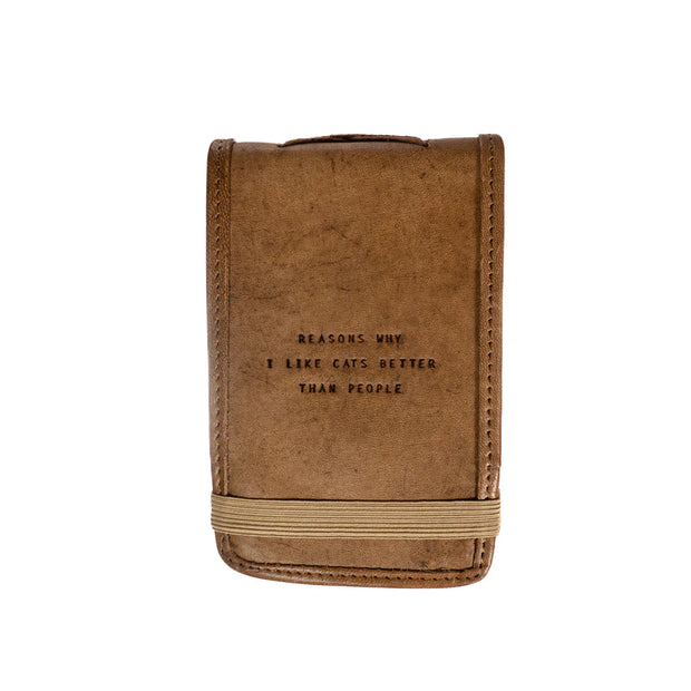 Reasons Why I Like Cats Mini Leather Journal, 2 Colors