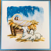 Baby Jesus in Manger Quilling Card
