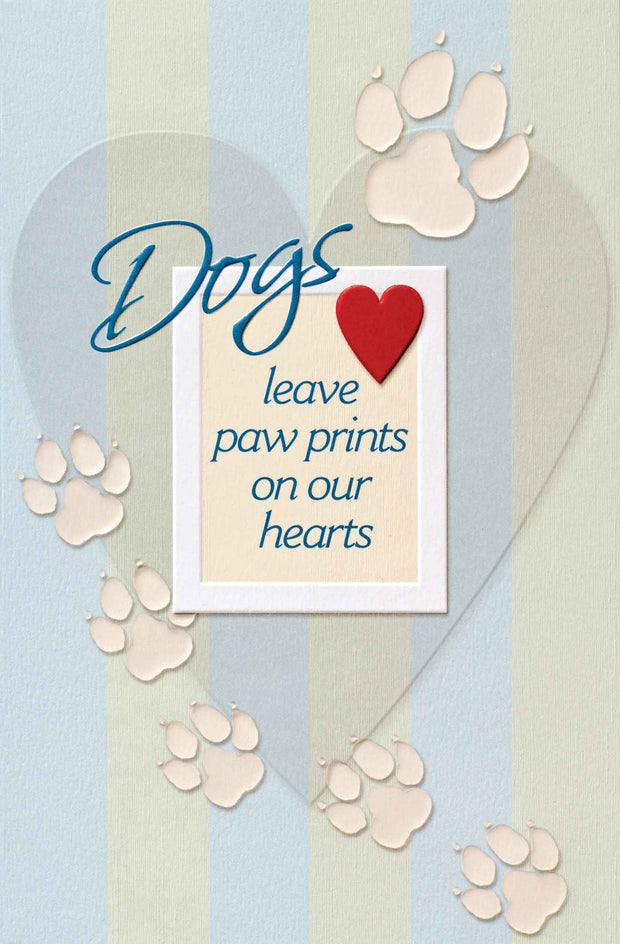 Dog's Paw Pet Sympathy Card