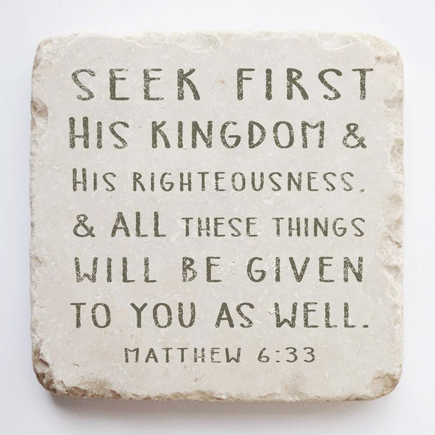 Matthew 6:33 Scripture Stone