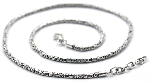 BORO BUDUR Sterling Silver Byzantine Necklace