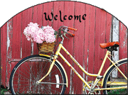 Spring Bicycle Garden Slate Sign
