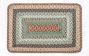 Capitol Earth Rugs Buttermilk/Cranberry Traditional Braided Rug, Oblong 20" x 30"